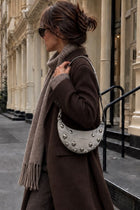 MOON BAG mini light grey - bubble silver
