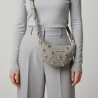 MOON BAG mini light grey - bubble silver