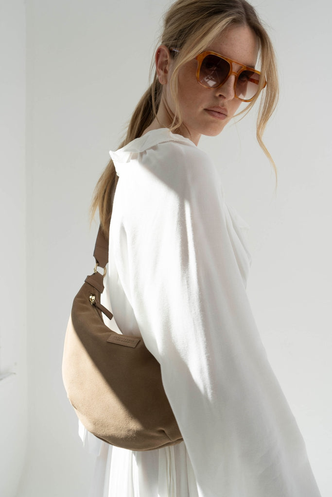 MOON BAG mocca mousse - light gold - TIEFENBACHER LEHMANN