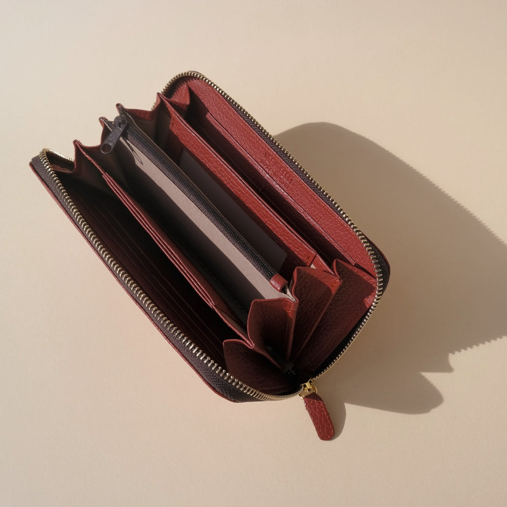 ORGANIZER - burgundy/rust gold - TIEFENBACHER LEHMANN