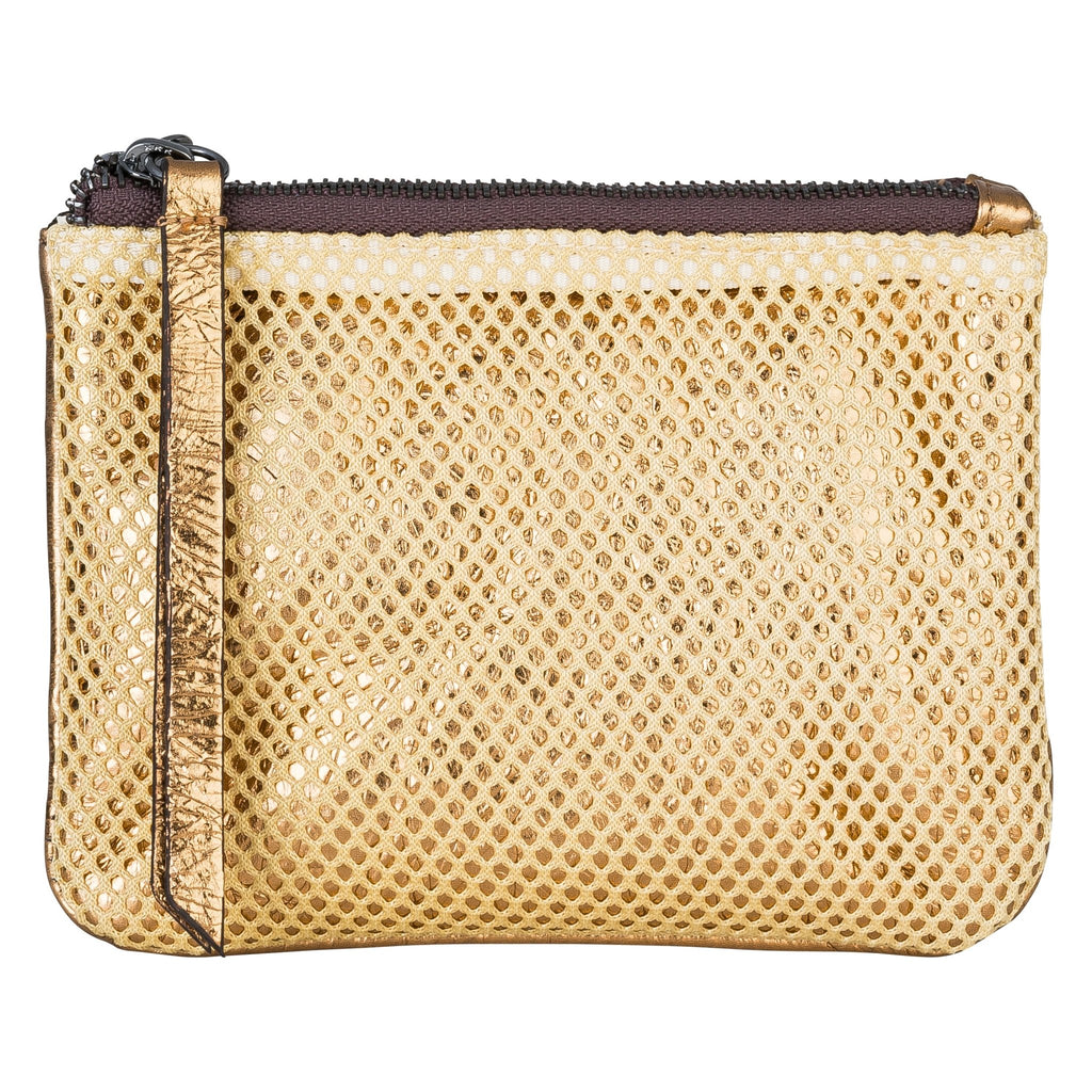 POUCH - midi metallic bronze - TIEFENBACHER LEHMANN