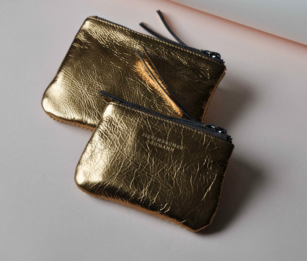 POUCH - mini metallic bronze - TIEFENBACHER LEHMANN