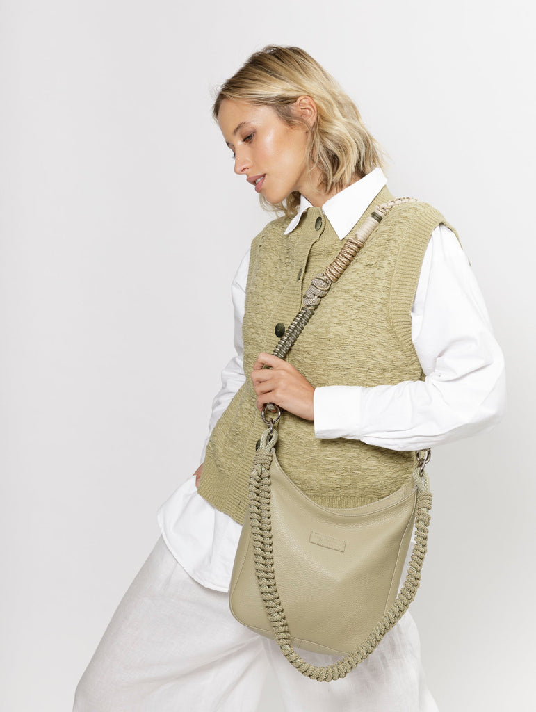 SHOPPING BAG midi fern - light gold - TIEFENBACHER LEHMANN