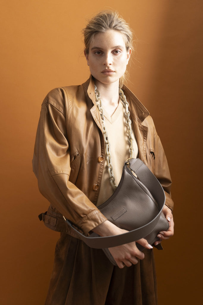 SHOPPING BAG midi light fango - light gold - TIEFENBACHER LEHMANN