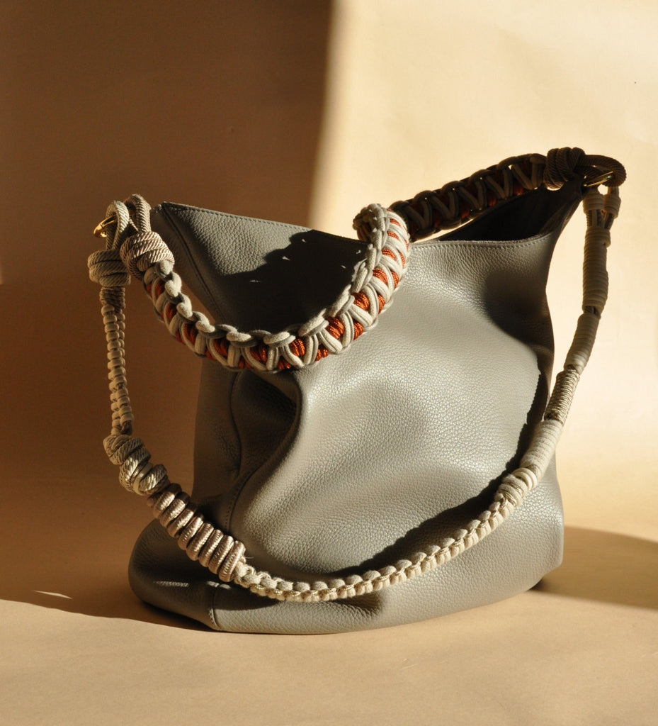 SHOPPING BAG taupe - light gold - TIEFENBACHER LEHMANN