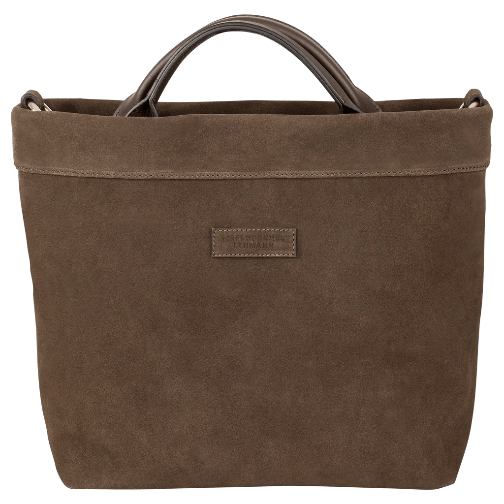 TOTE BAG midi chocolate - light gold - TIEFENBACHER LEHMANN
