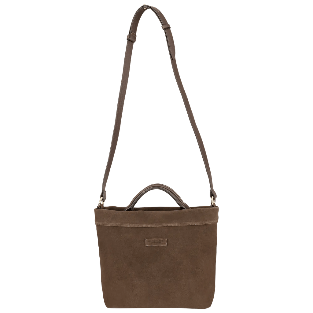 TOTE BAG midi chocolate - light gold - TIEFENBACHER LEHMANN