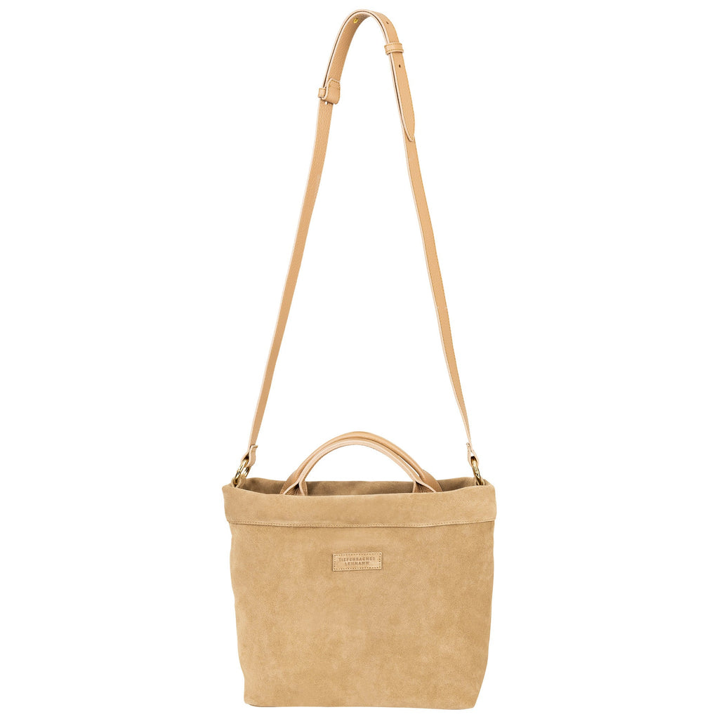 TOTE BAG midi mocca mousse - light gold - TIEFENBACHER LEHMANN