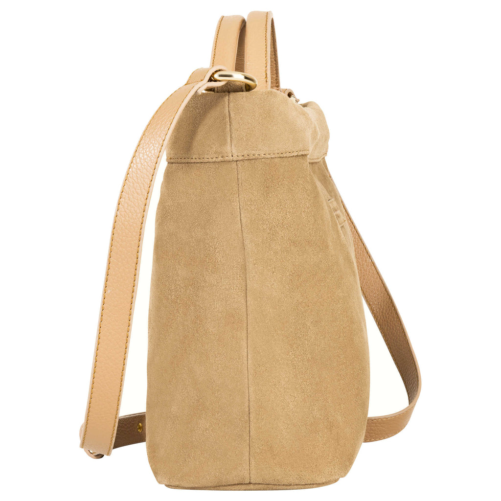 TOTE BAG midi mocca mousse - light gold - TIEFENBACHER LEHMANN