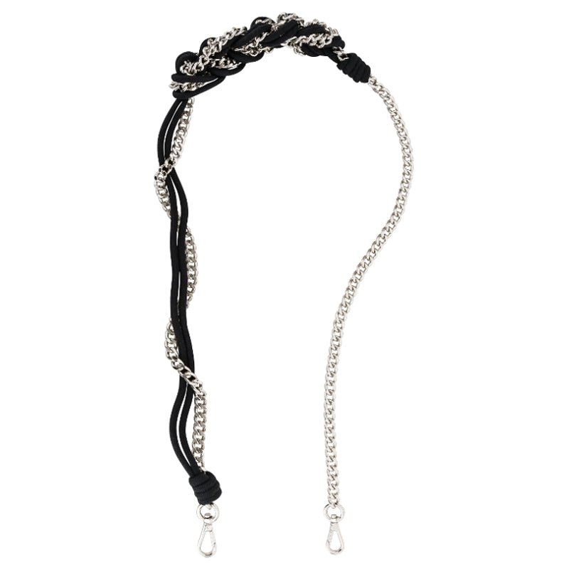 BAG CHAIN - Soho black/silver - full length view - TIEFENBACHER LEHMANN