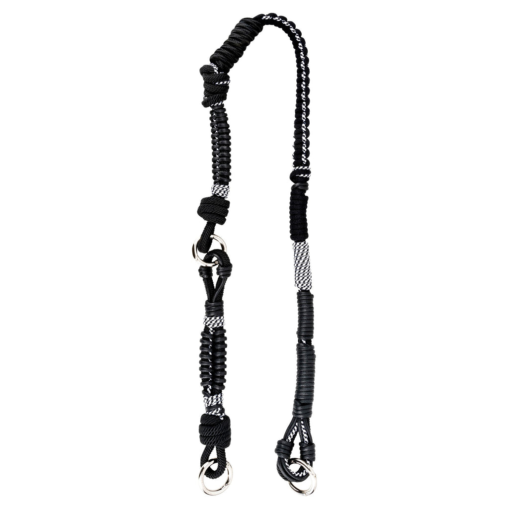 BAG STRAP - Barcelona black flexi - adjustable in length - use micro strap also as key chain - full length view - TIEFENBACHER LEHMANN