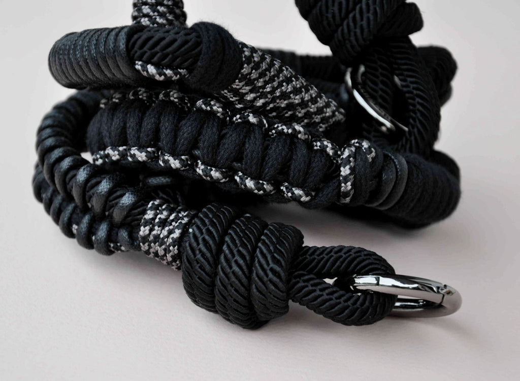 BAG STRAP - Barcelona black flexi - close up - choose your hardware - TIEFENBACHER LEHMANN