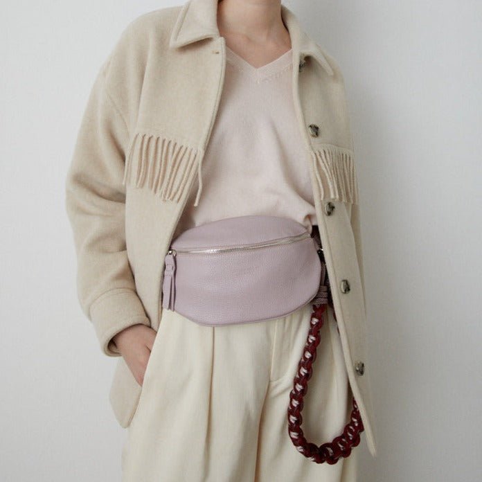 BAG STRAP - Chicago rosewood/burgundy short - HIP BAG mini - TIEFENBACHER LEHMANN